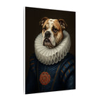 English Bulldog Renaissance Royal Portrait Canvas Wall Art, Regal Dog Painting, English Bulldog Lover Gift, Stretched Canvas