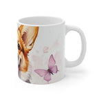 Corgi Watercolor Butterfly Bloom Coffee Mug | Premium Dog Prints | Tritan — view 3 of 4