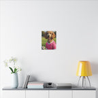 Poodle Oil Painting Soccer Portrait Wall Art, Poodle Mom Gift, Dog Lover Decor, Stretched Canvas Print