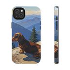 Acrylic Dachshund - Mountain Overlook | Tough Phone Case