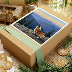 Acrylic Corgi - Mountain Overlook | Kiss-Cut Stickers