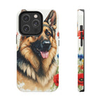 German Shepherd Watercolor Wildflower Field Phone Case | Premium Dog Prints | Tritan — secondary view