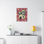 Shih Tzu Comic Book Canvas Art - Dynamic Pop Art Dog Print for Retro Wall Decor