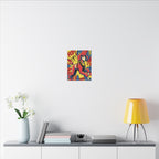 Standard Poodle Pop Art Canvas, Energetic Comic Book Style Print, Retro Halftone Dog Artwork for Modern Decor