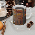 Acrylic Beagle - Autumn Woods | Ceramic Mug 11oz