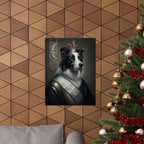 Border Collie Kings & Queens Royal Portrait Matte Poster, Regal Dog Art Print, Border Collie Lover Gift, Wall Art