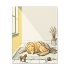 Golden Retriever Nursery Storybook canvas print by Tritan, angled view