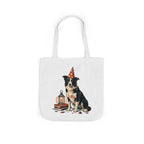 Border Collie Halloween Tote Bag | Wizard Dog Canvas Tote | Tritan