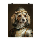 Havanese Medieval Knight Portrait Matte Poster, Regal Dog Art Print, Havanese Lover Gift, Wall Art