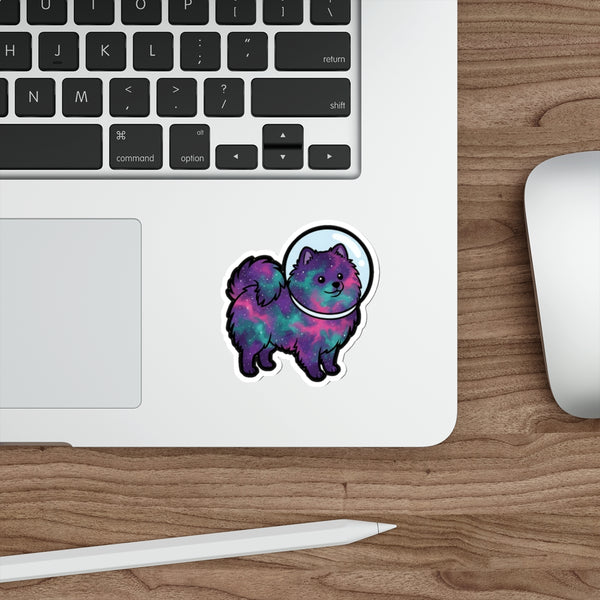 Cosmic Pomeranian Sticker | Tritan — Lifestyle View