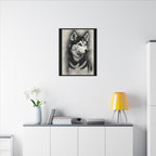 Siberian Husky Charcoal Portrait Canvas Wall Art, Dog Lover Gift, Pet Memorial Art, Nordic Dog Home Decor