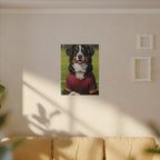 Bernese Mountain Dog Oil Painting Soccer Portrait Canvas Art | Berner Dog Gift | Pet Loss Memorial Wall Art Decor