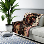German Shepherd Comic Pop Art Throw Blanket | Premium Dog Art | Tritan