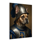 French Bulldog Medieval Knight Portrait Canvas Wall Art, Regal Dog Painting, French Bulldog Lover Gift, Stretched Canvas