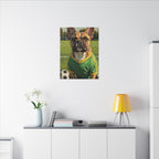 French Bulldog Oil Painting Soccer Portrait Canvas Wall Art Decor Gift for Dog Lovers
