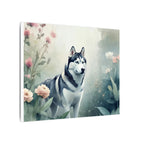 Siberian Husky Watercolor Canvas Print | Dog Wall Art | Pet Lover Gift | Modern Dog Decor