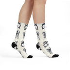 Siberian Husky Socks | Fun All Over Print Dog Socks | Husky Mom Gift | Cute Crew Socks for Dog Lovers | Stocking Stuffer — primary view