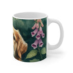 Golden Retriever Watercolor Garden Peek Ceramic Mug 11oz | Dog Lover Gift