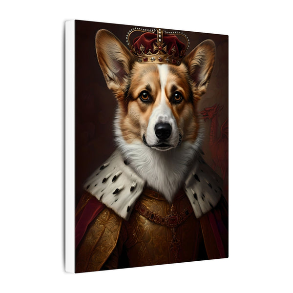 Pembroke Welsh Corgi Renaissance Royal Portrait Canvas Wall Art, Regal Dog Painting, Pembroke Welsh Corgi Lover Gift, Stretched Canvas