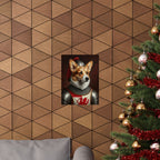 Pembroke Welsh Corgi Medieval Knight Portrait Matte Poster, Regal Dog Art Print, Pembroke Welsh Corgi Lover Gift, Wall Art