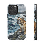 English Bulldog Acrylic Gallery Print Coastal Cliffside Phone Case | Premium Dog Prints | Tritan — view 3 of 28