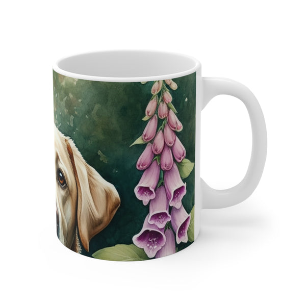 Labrador Retriever Watercolor Garden Peek Coffee Mug | Premium Dog Prints | Tritan