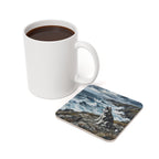 Siberian Husky Acrylic Gallery Print Coastal Cliffside Drink Coaster | Premium Dog Prints | Tritan — detail view