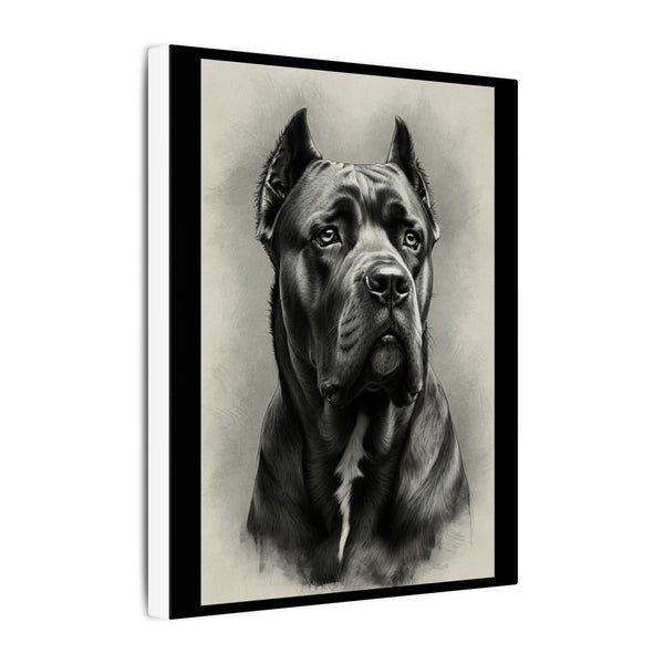 Cane Corso Charcoal Portrait Canvas Print, Dog Wall Art, Pet Memorial Gift, Dog Lover Decor, Black & White Dog Mom Gift