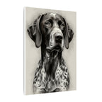 German Shorthaired Pointer Charcoal Portrait Canvas Print | GSP Dog Wall Art Gift