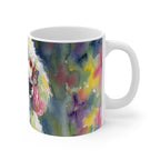 Poodle Watercolor Ceramic Coffee Mug 11oz, Soft Dog Painting, Poodle Lover Gift