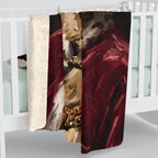 German Shepherd Kings & Queens Royal Portrait Regal Throw Blanket | Premium Dog Art | Tritan