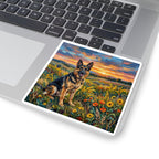 German Shepherd Acrylic Gallery Print Sunset Prairie Kiss-Cut Stickers | Premium Dog Prints | Tritan — view 7 of 12