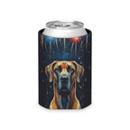 Great Dane 4th of July Patriotic Dog Pattern Can Cooler, USA Dog Gift, Independence Day Party Decor, July 4th Drinkware
