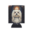 Maltese America 250 Can Cooler, Patriotic Dog Pattern Drink Sleeve, Independence Day Party Gift, American Flag Dog Lover — primary view