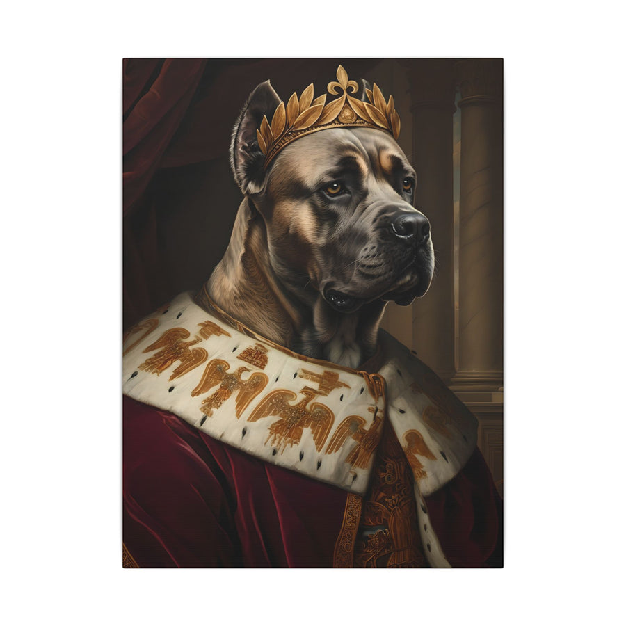 Cane Corso Kings & Queens Royal Portrait Canvas Wall Art, Regal Dog Painting, Cane Corso Lover Gift, Stretched Canvas