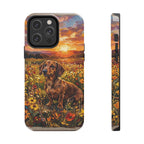 Dachshund Acrylic Gallery Print Sunset Prairie Phone Case | Premium Dog Prints | Tritan — view 3 of 24