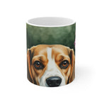 Beagle Watercolor Garden Peek Gift Set — Mug + Coaster + Sticker | Tritan