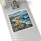 Labrador Retriever Acrylic Gallery Print Coastal Cliffside Kiss-Cut Stickers | Premium Dog Prints | Tritan — view 9 of 12