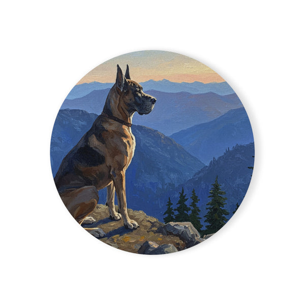 Acrylic Great Dane - Mountain Overlook | Cork Back Coaster