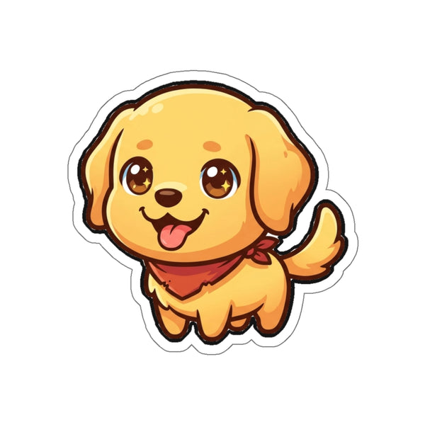 Chibi Golden Retriever Sticker | Tritan