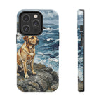 Labrador Retriever Acrylic Gallery Print Coastal Cliffside Phone Case | Premium Dog Prints | Tritan — secondary view