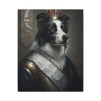 Border Collie Kings & Queens Royal Portrait Canvas Wall Art, Regal Dog Painting, Border Collie Lover Gift, Stretched Canvas