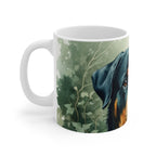 Rottweiler Watercolor Garden Peek Coffee Mug | Premium Dog Prints | Tritan — secondary view