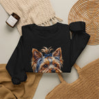Yorkshire Terrier Sweatshirt | Painterly Dog Art Crewneck | Yorkie Mom Gift | Cozy Pullover for Dog Lovers | Pet Portrait Apparel