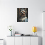 Yorkshire Terrier Renaissance Royal Portrait Canvas Wall Art, Regal Dog Painting, Yorkshire Terrier Lover Gift, Stretched Canvas