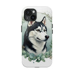 Siberian Husky Watercolor Botanical Wreath Phone Case | Premium Dog Prints | Tritan — view 5 of 28