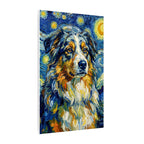 Australian Shepherd Post-Impressionist Oil Painting Canvas Art, Aussie Dog Wall Decor, Pet Lover Gift, Dog Mom Dad Present