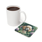 Poodle Watercolor Garden Peek Drink Coaster | Premium Dog Prints | Tritan — detail view