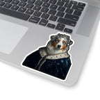 Australian Shepherd Kings & Queens Royal Portrait Sticker, Dog Portrait Vinyl Decal, Kiss-Cut Sticker, Australian Shepherd Lover Gift