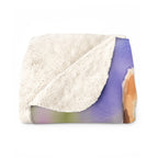 Corgi Watercolor Lavender Fields Throw Blanket | Premium Dog Art | Tritan